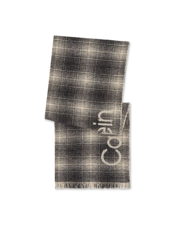 Calvin Klein Calvin Klein Šal Check Scarf K50K510989 Črna