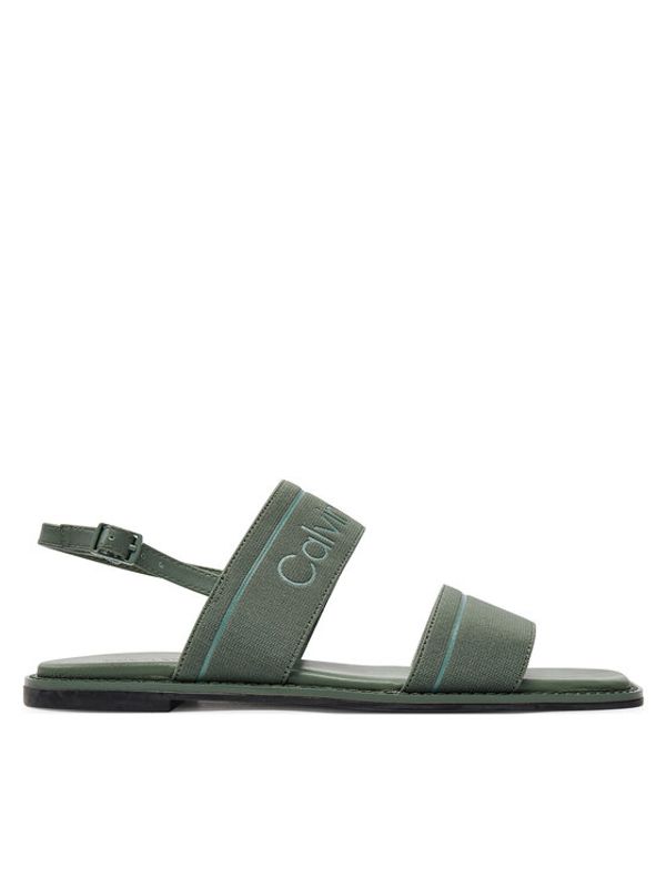 Calvin Klein Calvin Klein Sandali Flat Sandal He HW0HW01990 Zelena