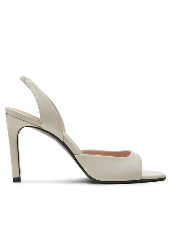 Calvin Klein Calvin Klein Sandali Heel D'Orsay Sandal 90 Lth HW0HW02124 Écru