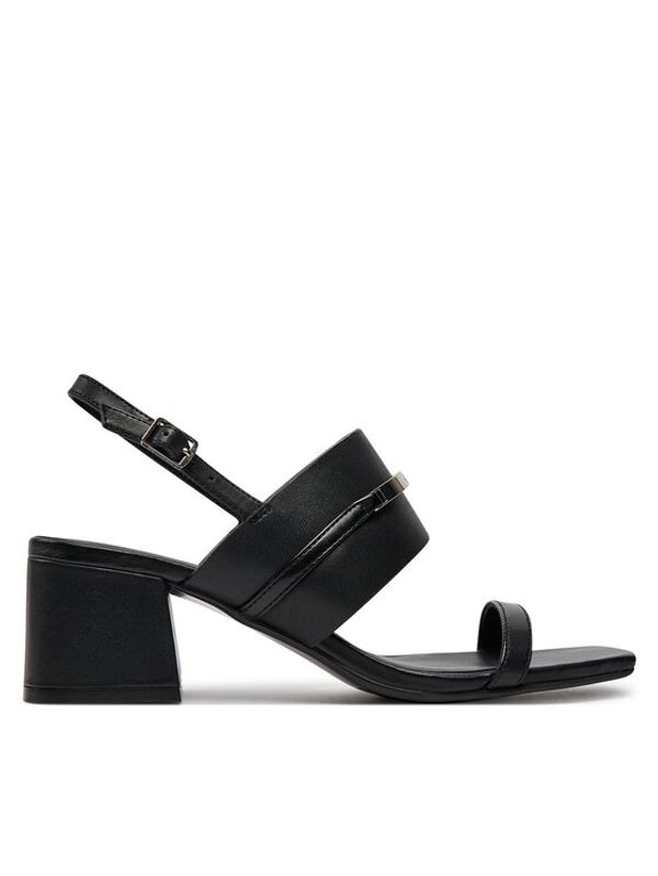 Calvin Klein Calvin Klein Sandali Heel Sandal 45 Met Bar Lth HW0HW02056 Črna