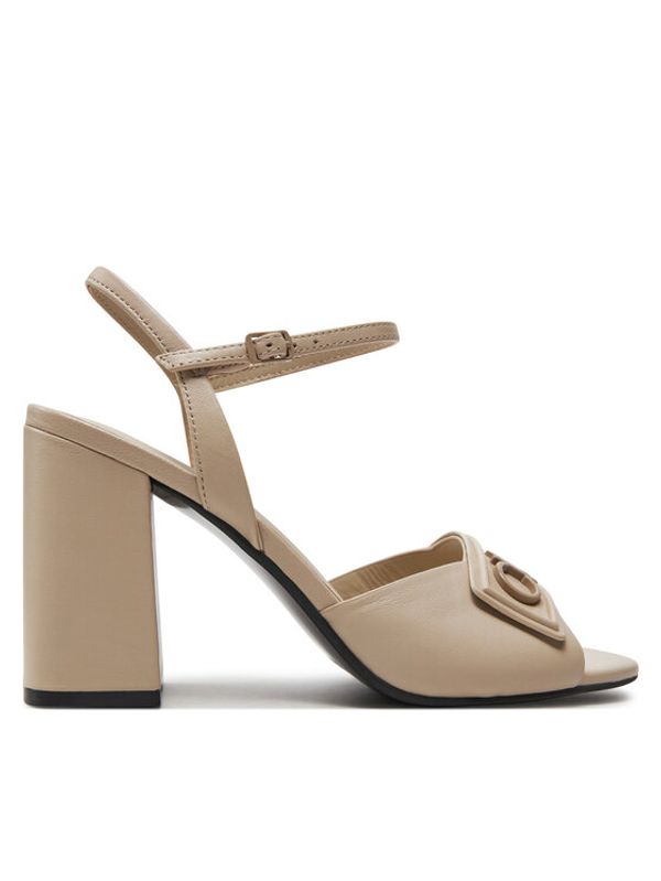 Calvin Klein Calvin Klein Sandali Heel Sandal 85 Relock Lth HW0HW01937 Écru