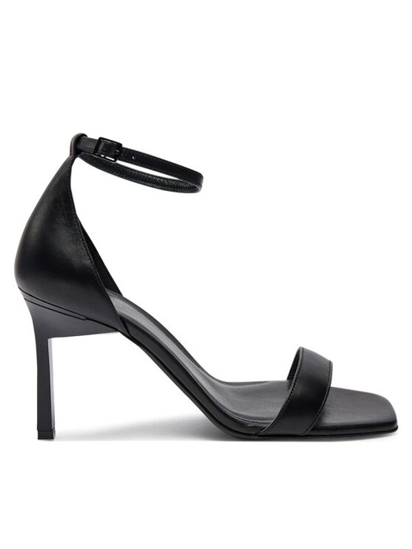 Calvin Klein Calvin Klein Sandali Heel Sandal 90 Lth HW0HW01944 Črna