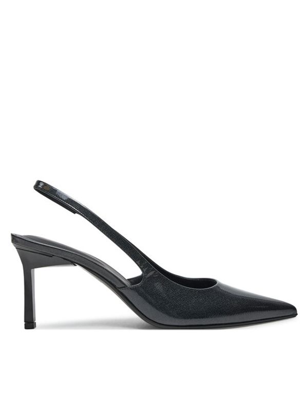 Calvin Klein Calvin Klein Sandali Heel Slingback Pump 70 Saff Lth HW0HW02068 Črna