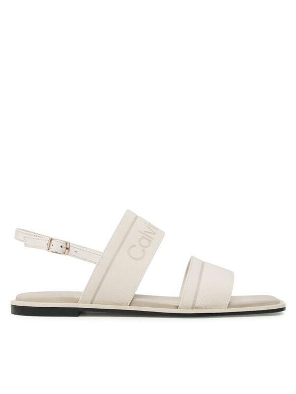 Calvin Klein Calvin Klein Sandali Squared Flat Sandal He HW0HW01496 Écru