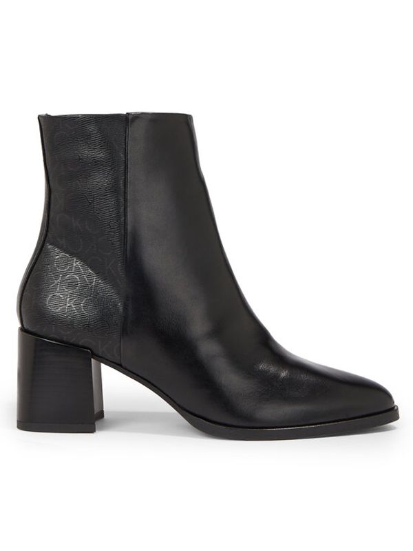 Calvin Klein Calvin Klein Škornji Almond Ankle Boot 55 - Epi Mn Mx HW0HW01701 Črna