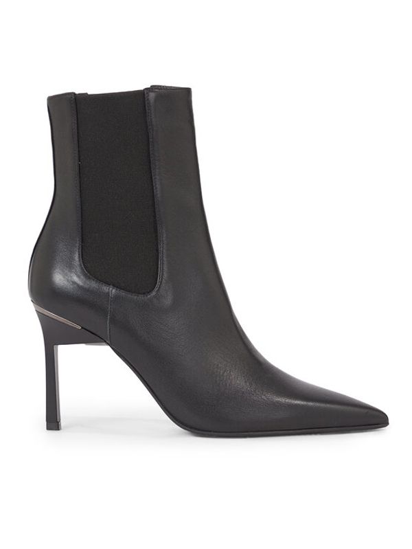 Calvin Klein Calvin Klein Škornji Geo Stiletto Chelsea Boot 90 HW0HW01708 Črna