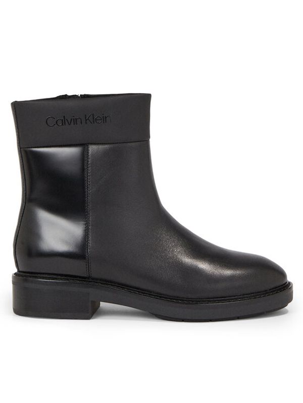 Calvin Klein Calvin Klein Škornji Rubber Sole Ankle Boot Lg Wl HW0HW01700 Črna