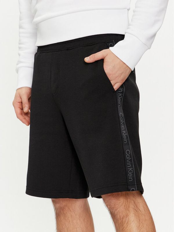 Calvin Klein Calvin Klein Športne kratke hlače Logo Tape K10K112964 Črna Regular Fit