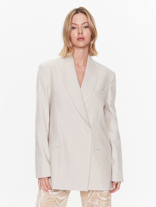 Calvin Klein Calvin Klein Suknjič Linen Tailored K20K205225 Bež Relaxed Fit