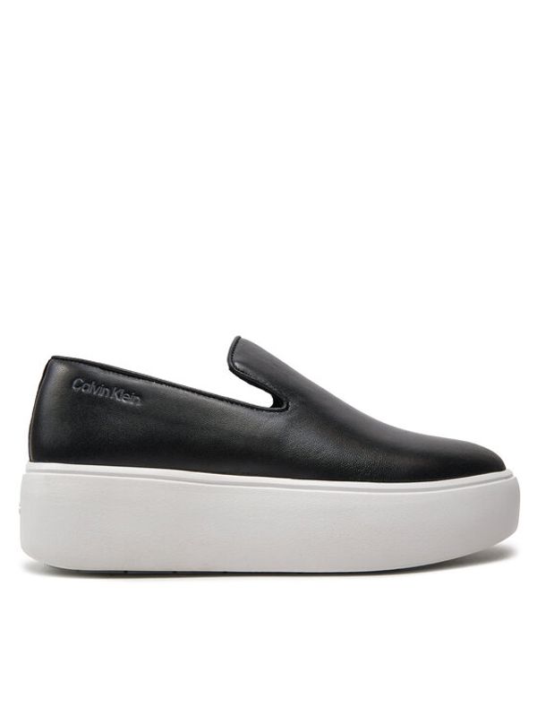 Calvin Klein Calvin Klein Superge FLATFORM CUPSOLE SLIP ON LTH HW0HW01893 Črna