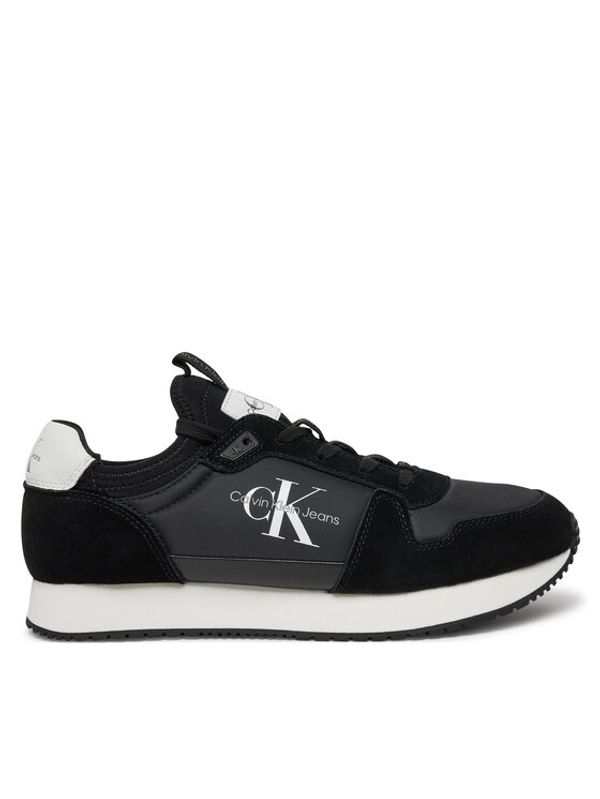 Calvin Klein Calvin Klein Superge Runner Sock Laceup Ny-Lth YM0YM00553 Črna