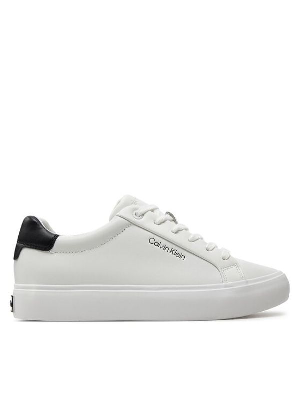 Calvin Klein Calvin Klein Superge Vulcanized Lace Up Lth HW0HW02037 Bela