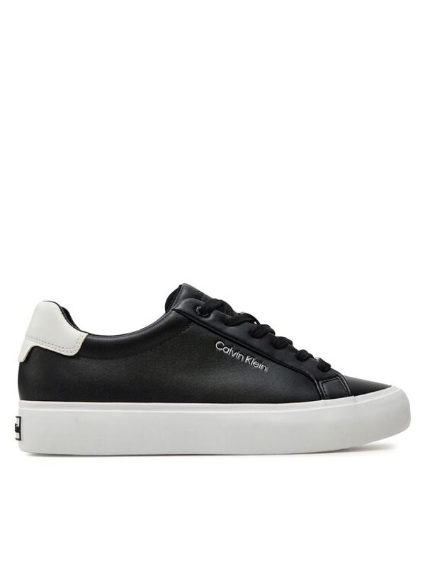 Calvin Klein Calvin Klein Superge Vulcanized Lace Up Lth HW0HW02037 Črna