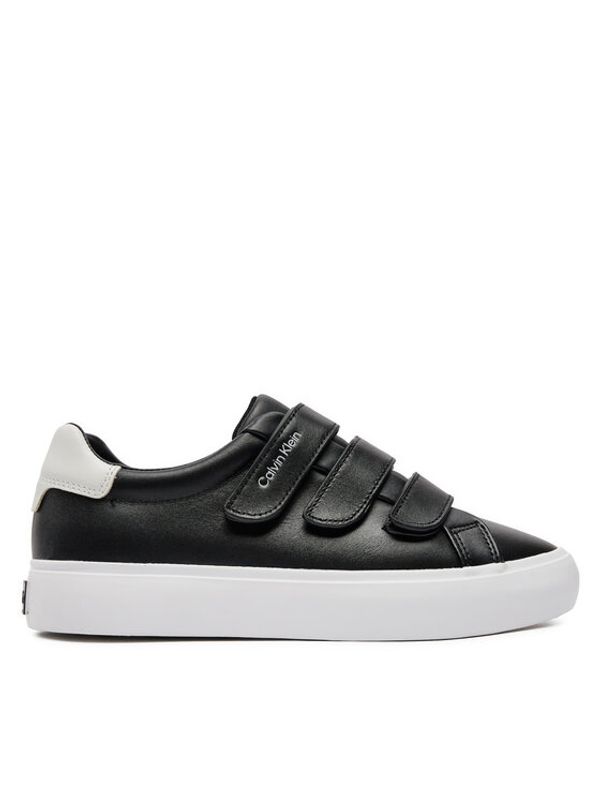 Calvin Klein Calvin Klein Superge Vulcanized Slip On Velcro Lth HW0HW01909 Črna