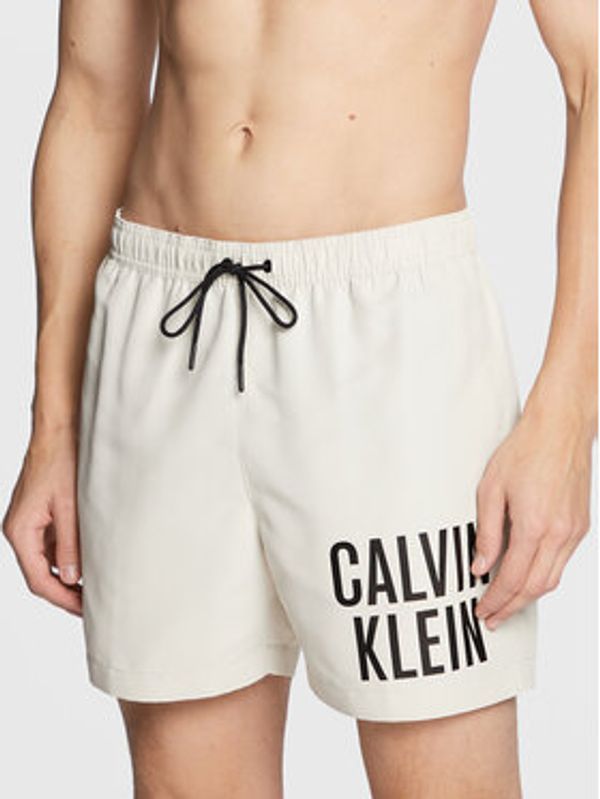 Calvin Klein Swimwear Calvin Klein Swimwear Kopalne hlače KM0KM00790 Écru Regular Fit