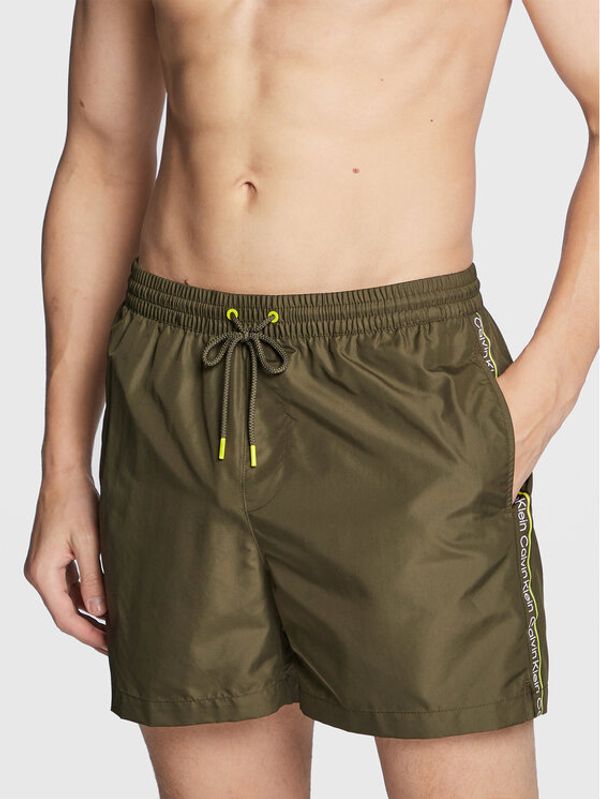 Calvin Klein Swimwear Calvin Klein Swimwear Kopalne hlače KM0KM00789 Khaki Regular Fit