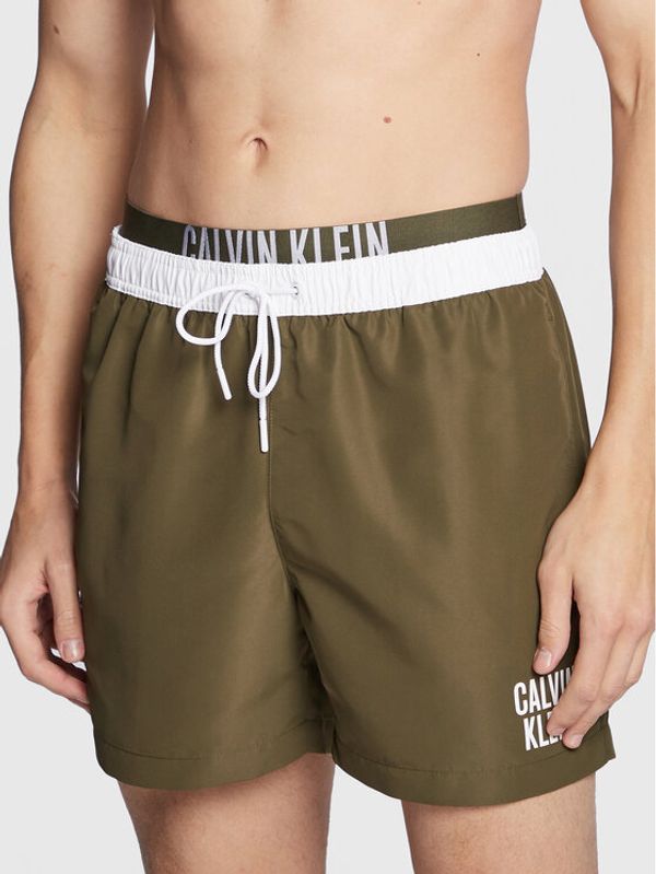 Calvin Klein Swimwear Calvin Klein Swimwear Kopalne hlače KM0KM00791 Khaki Regular Fit