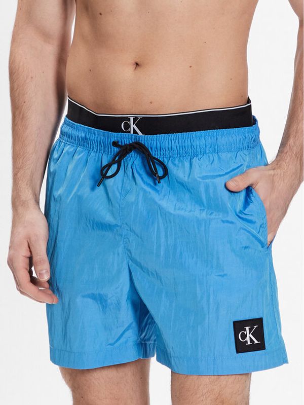 Calvin Klein Swimwear Calvin Klein Swimwear Kopalne hlače Medium Double Wb KM0KM00846 Modra Regular Fit