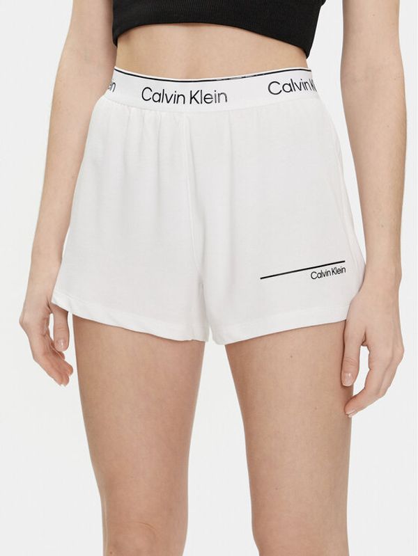 Calvin Klein Swimwear Calvin Klein Swimwear Kratke hlače za na plažo KW0KW02477 Bela Relaxed Fit