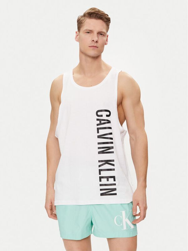 Calvin Klein Swimwear Calvin Klein Swimwear Majica brez rokavov KM0KM00997 Bela Regular Fit
