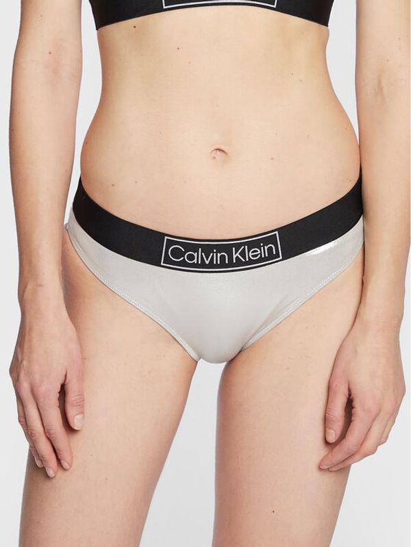 Calvin Klein Swimwear Calvin Klein Swimwear Spodnji del bikini Classic KW0KW01949 Srebrna