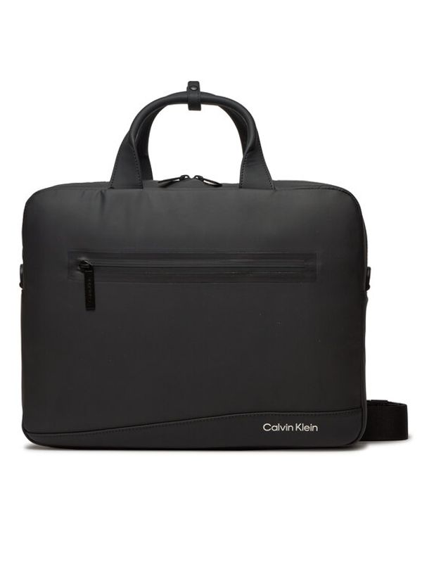 Calvin Klein Calvin Klein Torba za prenosnik Rubberized Conv Laptop Bag K50K511712 Črna