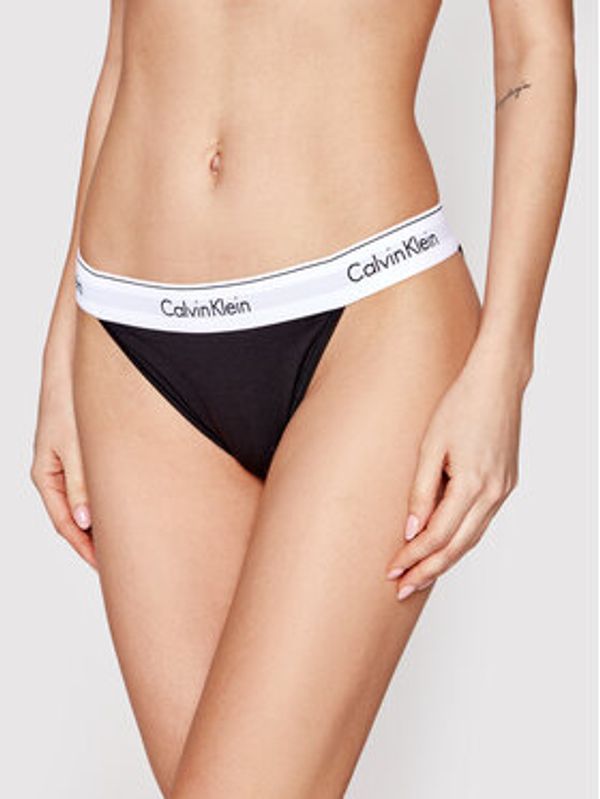 Calvin Klein Underwear Calvin Klein Underwear Klasične spodnje hlačke Tanga 000QF4977A Črna