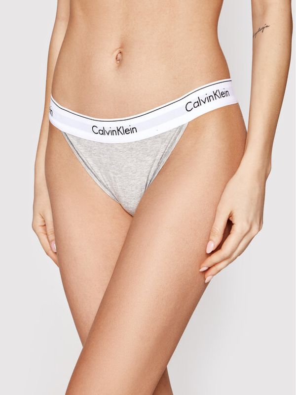 Calvin Klein Underwear Calvin Klein Underwear Klasične spodnje hlačke Tanga 000QF4977A Siva