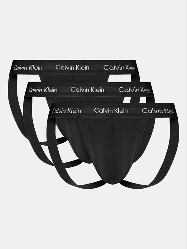 Calvin Klein Underwear Calvin Klein Underwear Set 3 parov slipov Jock Strap 000NB2623A Črna