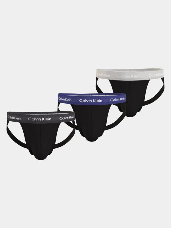 Calvin Klein Underwear Calvin Klein Underwear Set 3 parov slipov Jock Strap 000NB3363A Črna