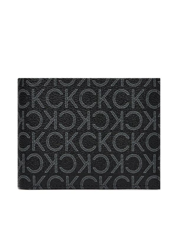 Calvin Klein Calvin Klein Velika moška denarnica Ck Must Mono Bifold 5Cc W/Coin K50K511671 Črna