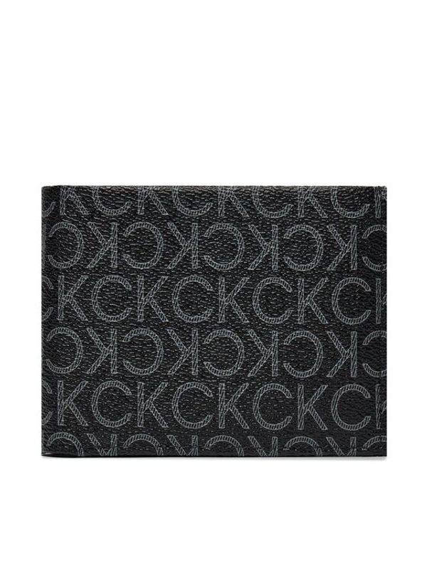 Calvin Klein Calvin Klein Velika moška denarnica Ck Must Mono Trifold 10Cc W/Coi K50K511677 Črna