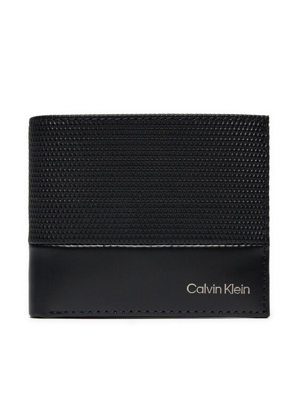 Calvin Klein Calvin Klein Velika moška denarnica Ck Remote Bifold 5Cc W/Coin K50K512423 Črna
