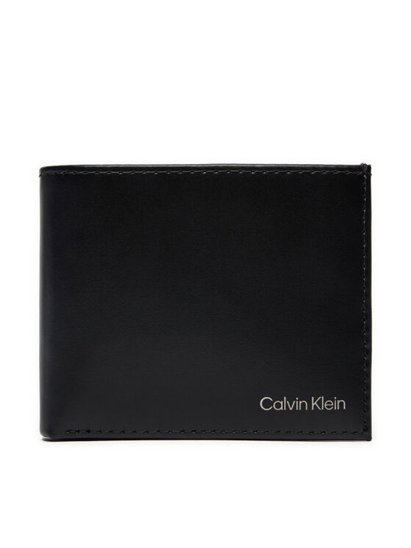 Calvin Klein Calvin Klein Velika moška denarnica Ck Smooth Bifold 5Cc W/Coin K50K512076 Črna