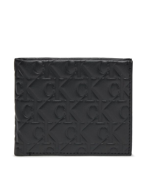 Calvin Klein Calvin Klein Velika moška denarnica Logo Print Bifold Id K50K511435 Črna