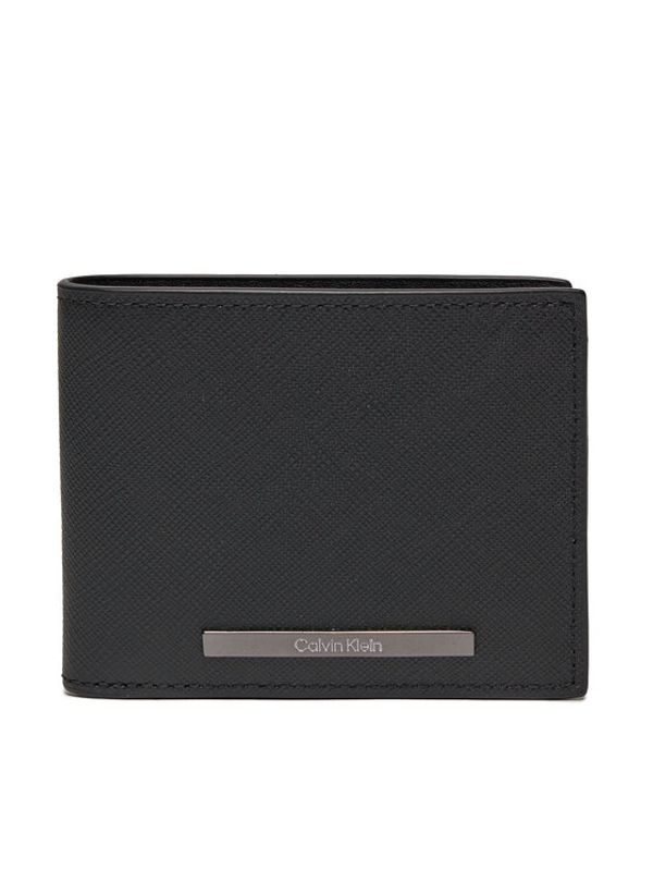 Calvin Klein Calvin Klein Velika moška denarnica Modern Bar Bifold 6Cc W/Bill K50K511672 Črna