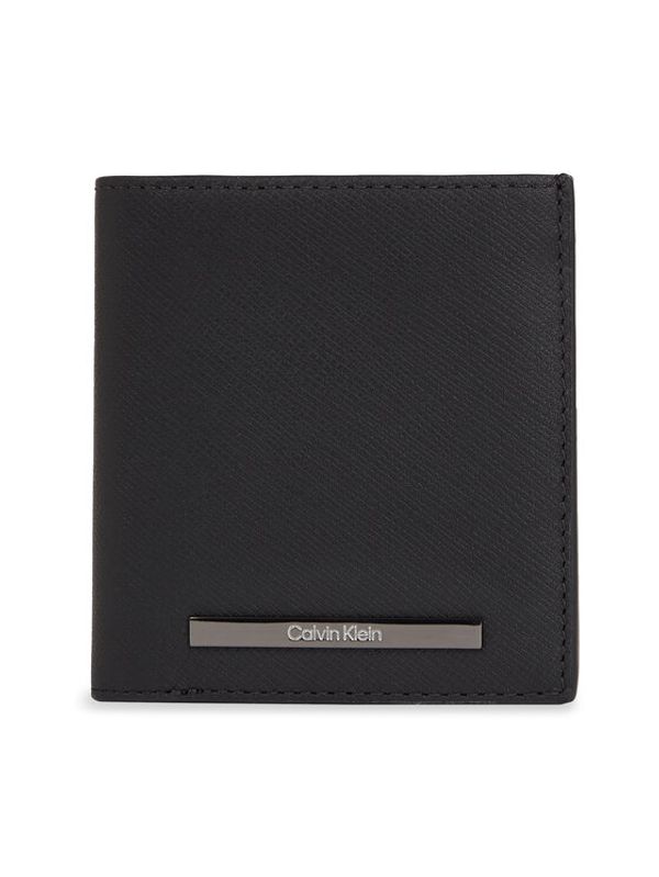 Calvin Klein Calvin Klein Velika moška denarnica Modern Bar Trifold 6Cc W/Coin K50K511836 Črna