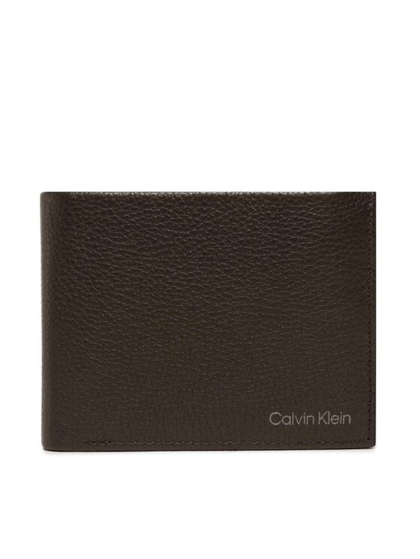 Calvin Klein Calvin Klein Velika moška denarnica Warmth Trifold 10Cc W/Coin L K50K507969 Rjava