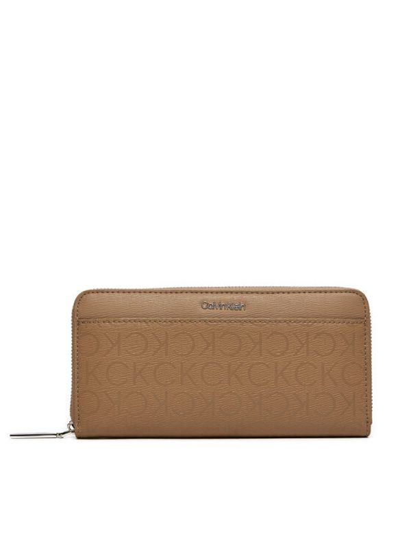 Calvin Klein Calvin Klein Velika ženska denarnica Ck Must Lg Z/A Wallet Epi Mono K60K611938 Rjava