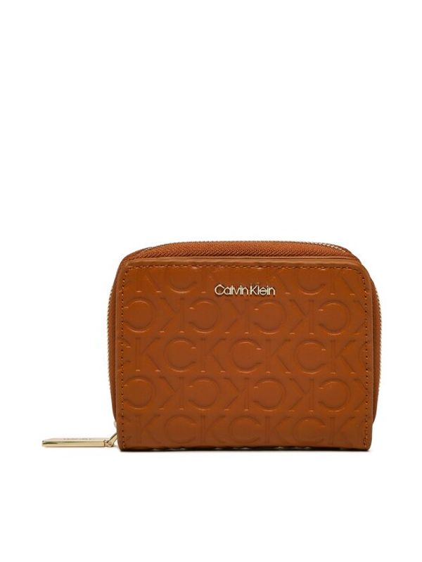 Calvin Klein Calvin Klein Velika ženska denarnica Ck Must Za Wallet Wf Md Emboss K60K610251 Rjava