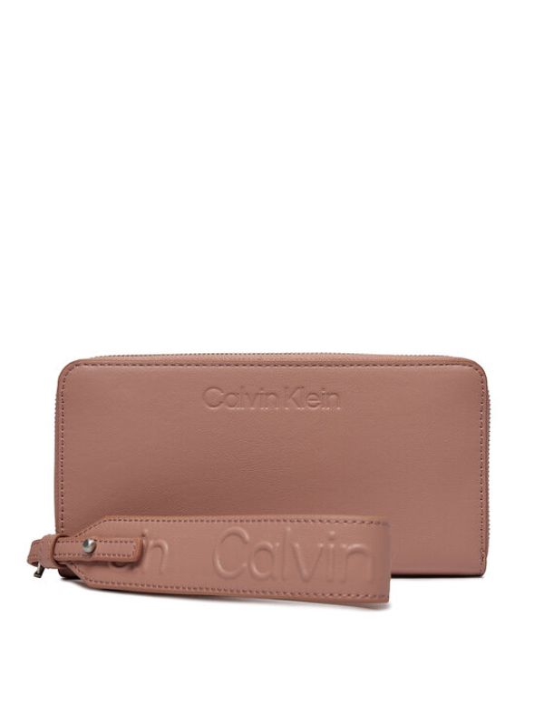 Calvin Klein Calvin Klein Velika ženska denarnica Gracie Wallet W/Strap Lg K60K611388 Roza