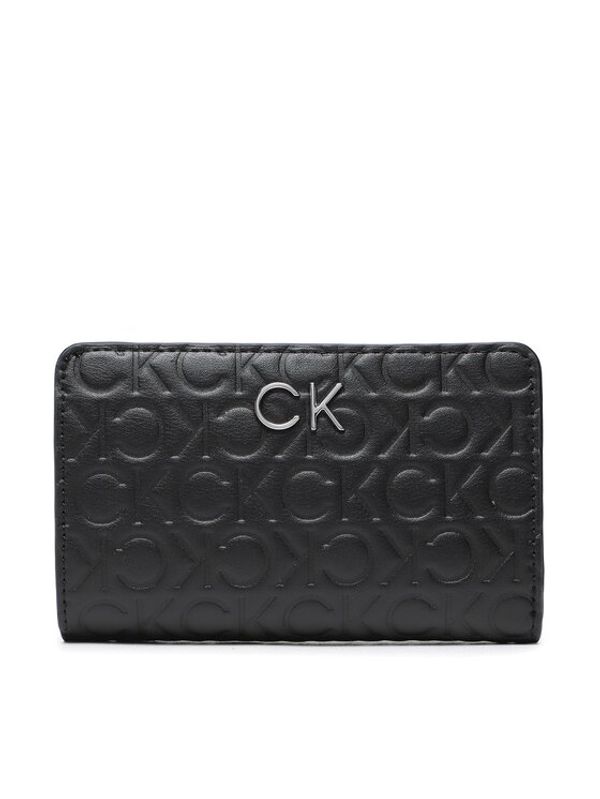 Calvin Klein Calvin Klein Velika ženska denarnica Re Lock Bifold Wallet Emb Mono K60K610240 Črna