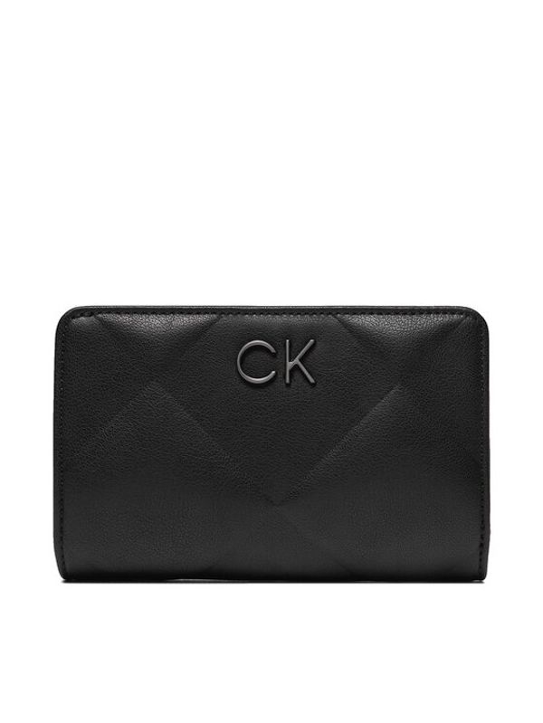 Calvin Klein Calvin Klein Velika ženska denarnica Re-Lock Quilt Bifold Wallet K60K611374 Črna