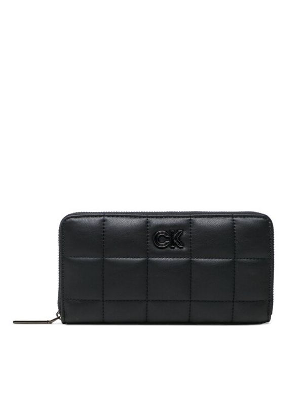 Calvin Klein Calvin Klein Velika ženska denarnica Re-Lock Quilt Wallet Lg K60K610494 Črna