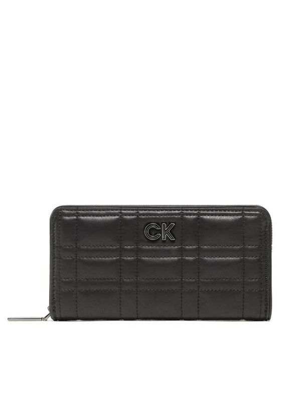 Calvin Klein Calvin Klein Velika ženska denarnica Re-Lock Quilt Z/A Wallet Lg K60K609912 Črna