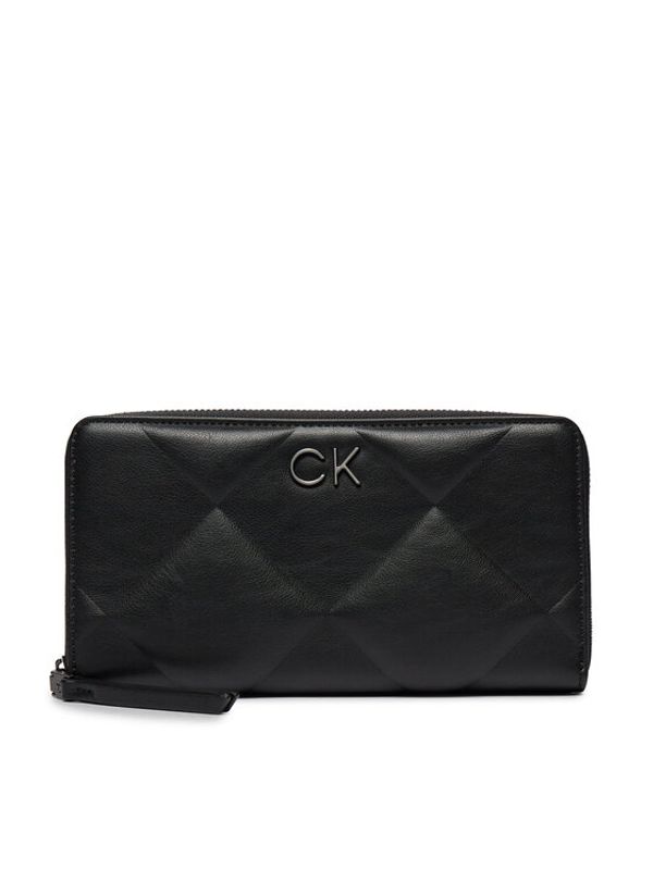 Calvin Klein Calvin Klein Velika ženska denarnica Re-Lock Quilt Za Wallet Lg K60K610774 Črna