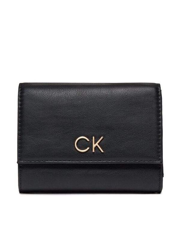 Calvin Klein Calvin Klein Velika ženska denarnica Re-Lock Trifold Md K60K608994 Črna