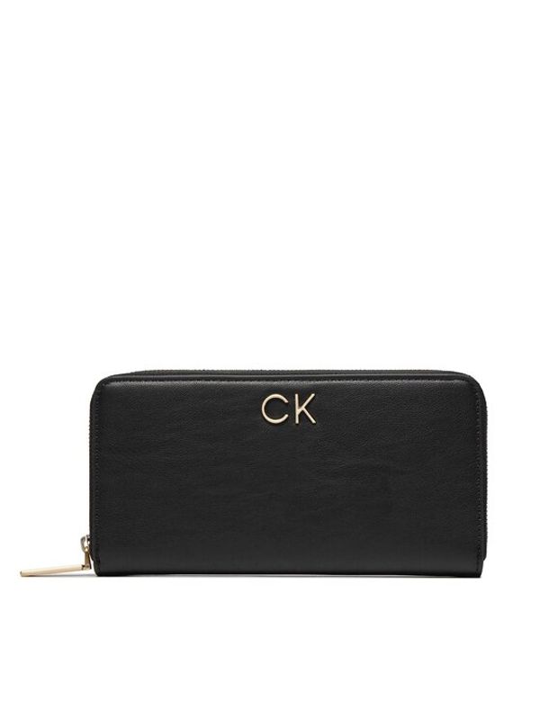 Calvin Klein Calvin Klein Velika ženska denarnica Re-Lock Z/A Wallet Lg K60K609699 Črna