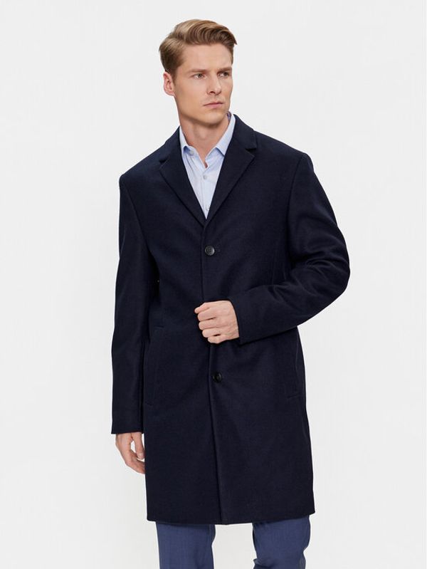 Calvin Klein Calvin Klein Volneni plašč K10K110462 Mornarsko modra Regular Fit