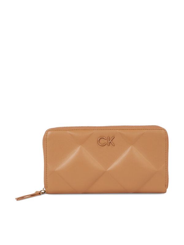 Calvin Klein Calvin Klein Ženska denarnica Re-Lock Quilt Za Wallet Lg K60K610774 Rjava